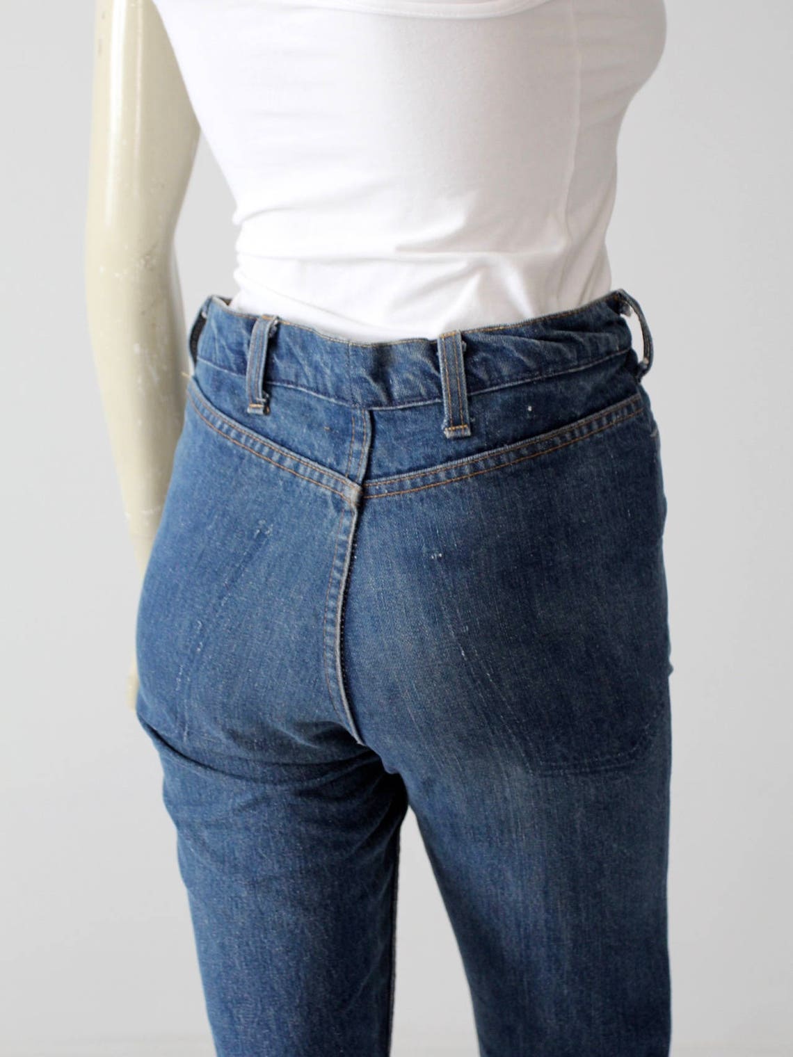 vintage Levi's jeans, flare leg 70s denim, 29 x 33, foto 3 di 5