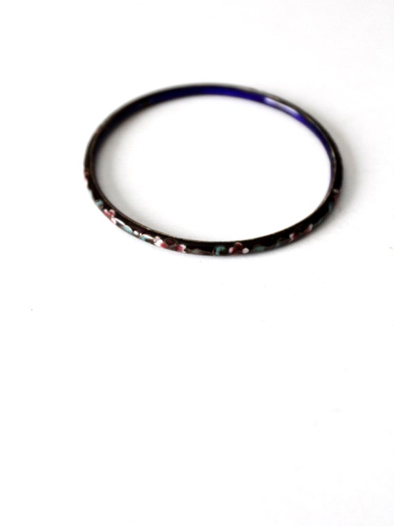 vintage cloisonne enamel bangle bracelet - image 2