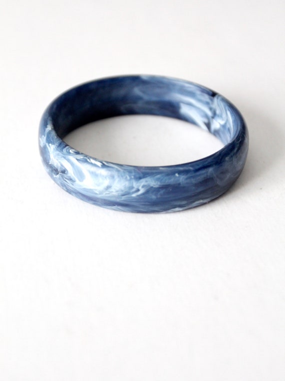 vintage blue marbled bangle bracelet