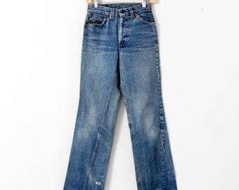 Vintage 60s Levis High Waist Jeans, Women's Straight Leg Jeans