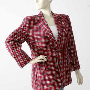vintage 60s plaid sportscoat, checker blazer jacket