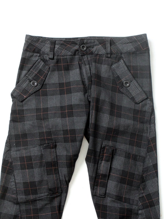 vintage plaid low rise crop pants - image 5