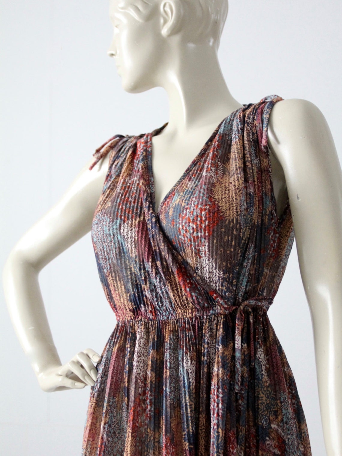 Vintage 70s Faux Wrap Dress Phase II Boho Dress - Etsy