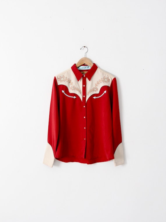 vintage Wrangler western shirt, women's cowboy shi