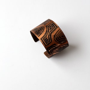 vintage copper cuff, signed copper bracelet