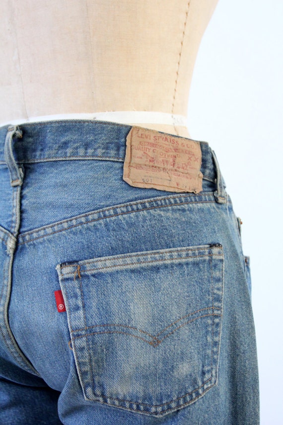 vintage Levis 501 red line jeans, 32 x 28 - image 5