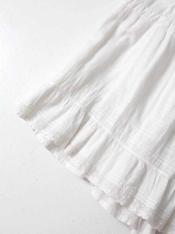 Edwardian skirt, antique white petticoat - image 6
