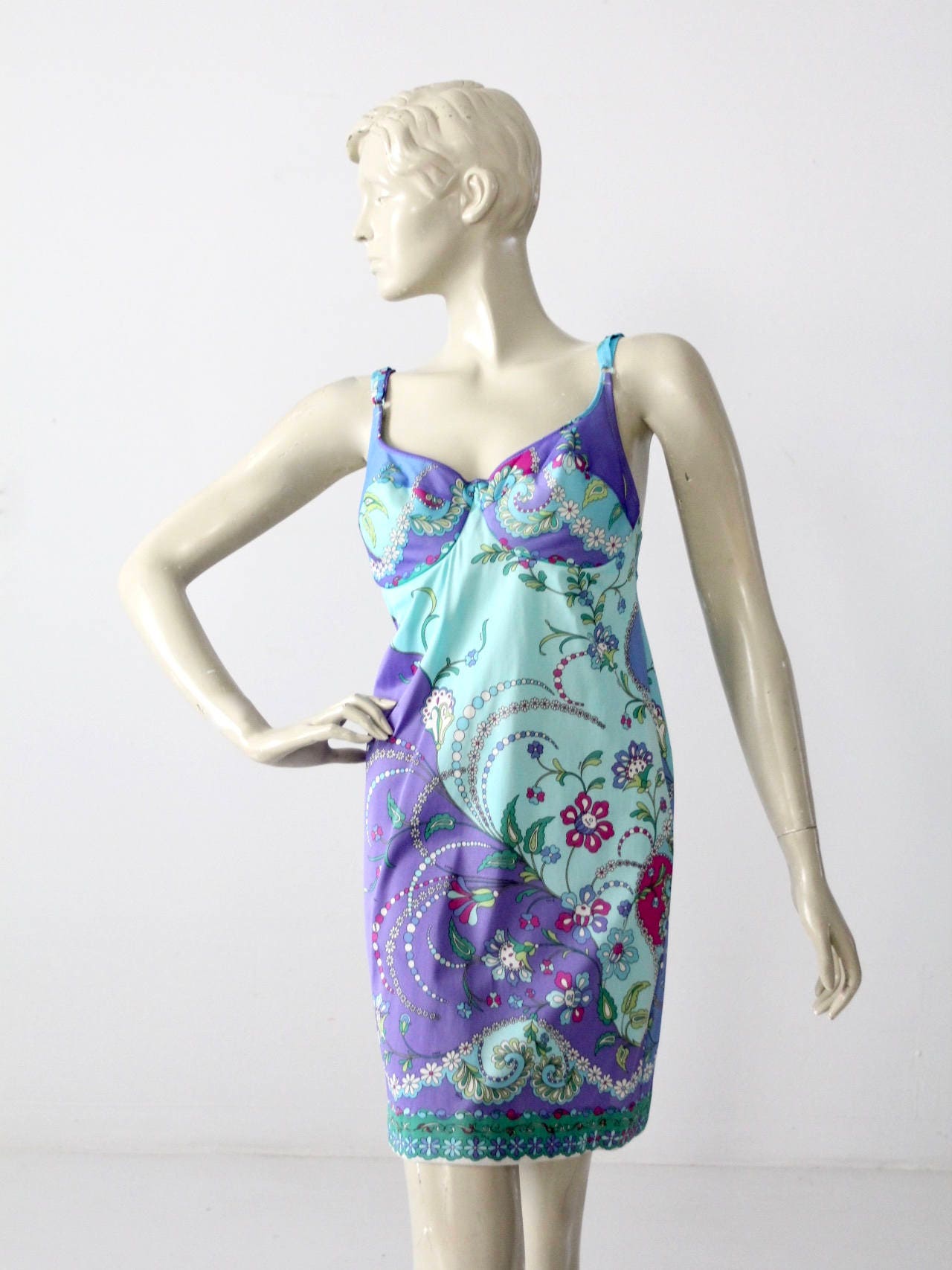 vintage エミリオプッチ キャミソール　60s 70s Vintage 60s Pucci Slip, Form Fit Rogers Pucci Lingerie - Etsy