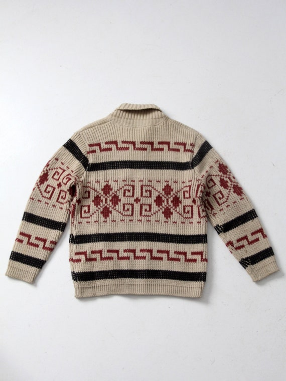 1970s Pendleton zip up sweater, vintage Cowichan … - image 7