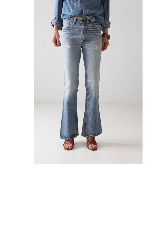 1970s Levis jeans, vintage Levis flare leg, 29 x 3