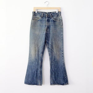 vintage Levis 646 jeans, 70s Levis flare leg, 31 x 28