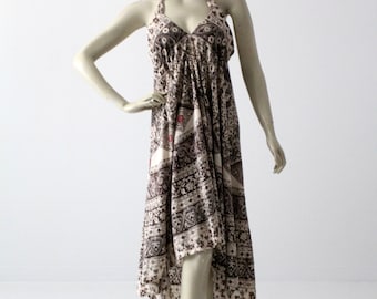 1970s boho halter dress