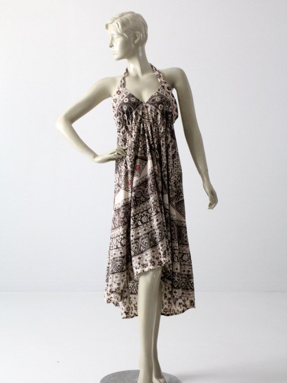 1970s boho halter dress