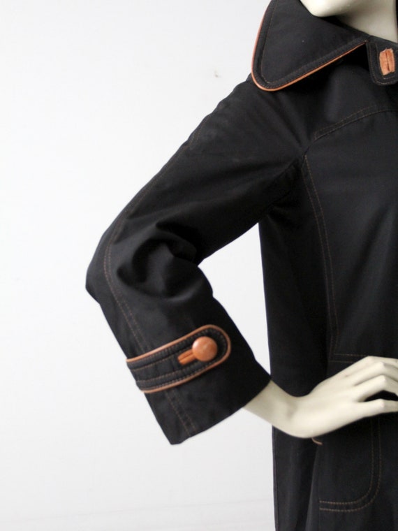 vintage Cortefiel trench coat, black coat - image 6