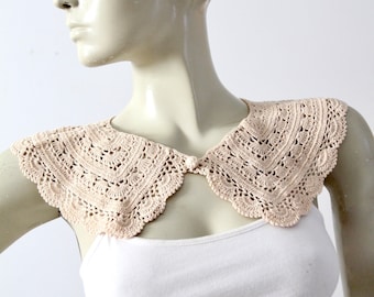 antique lace collar, hand crotchet