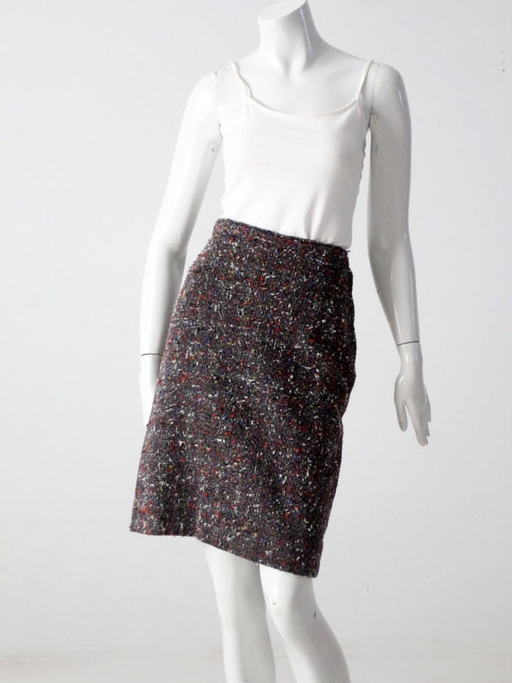 vintage 50s tweed pencil skirt - image 1