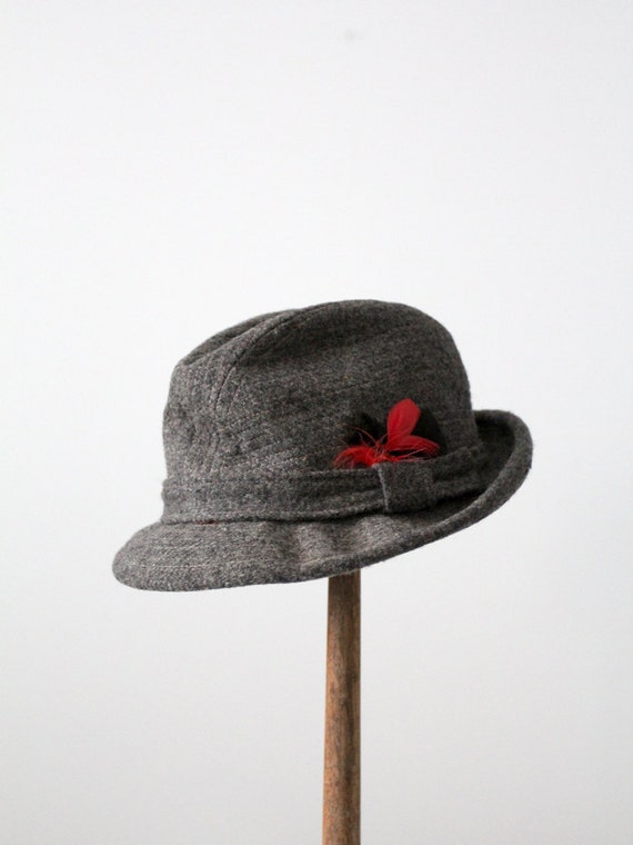 vintage tweed fedora, Country Gentleman hat