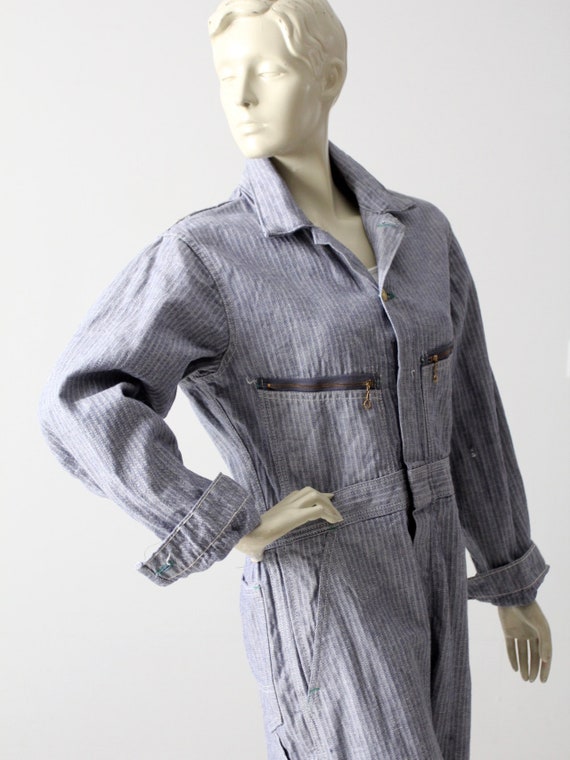 vintage Key coveralls, 1960s denim jumpsuit - image 7