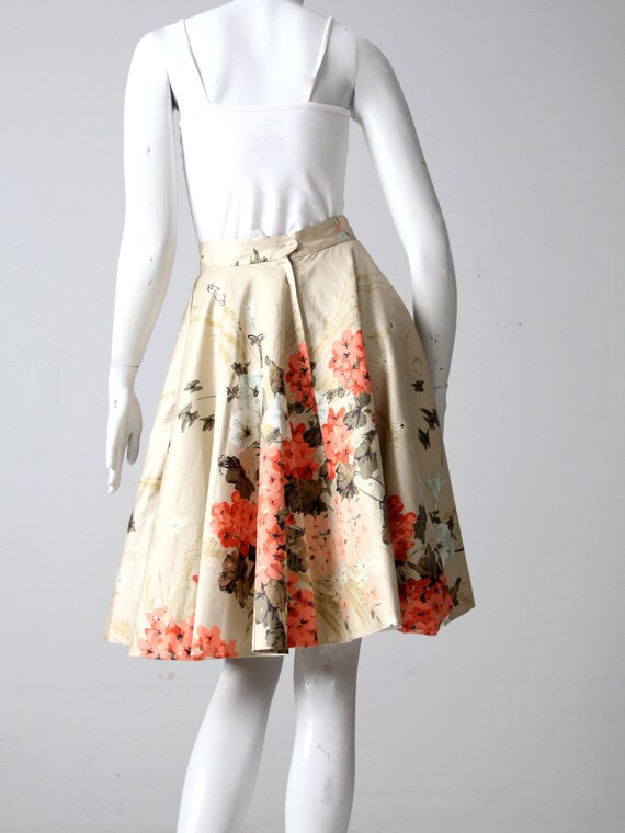 Satin 50s skirt top