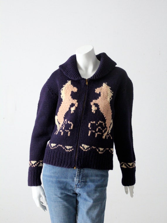 Hand Knit Horse Sweater Cowichan Style 