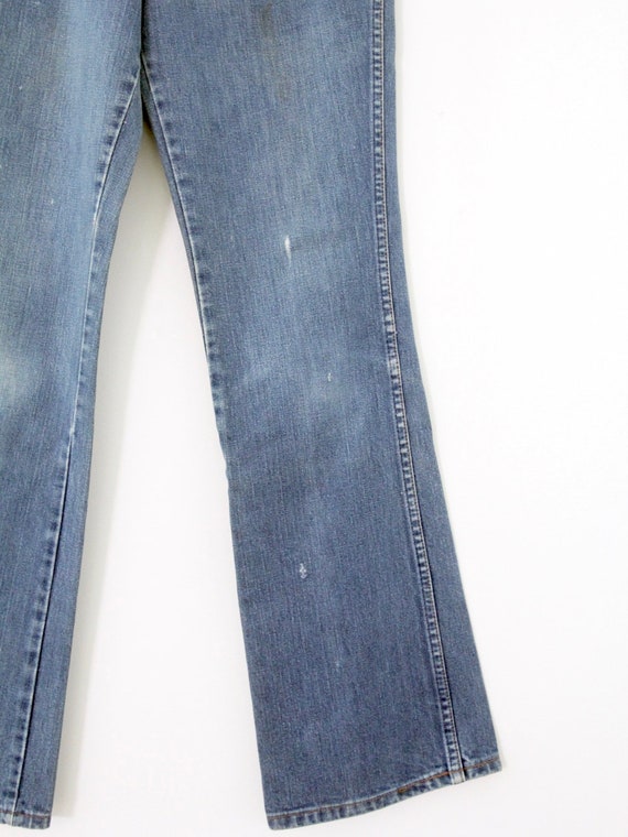Wrangler jeans, vintage 70s Wrangler flare leg je… - image 3