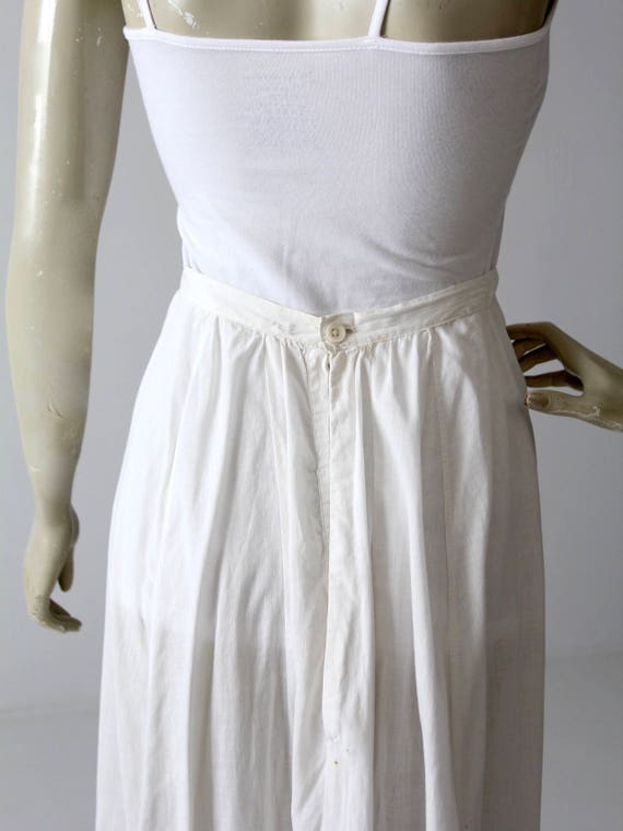 Edwardian skirt, antique white petticoat - image 4