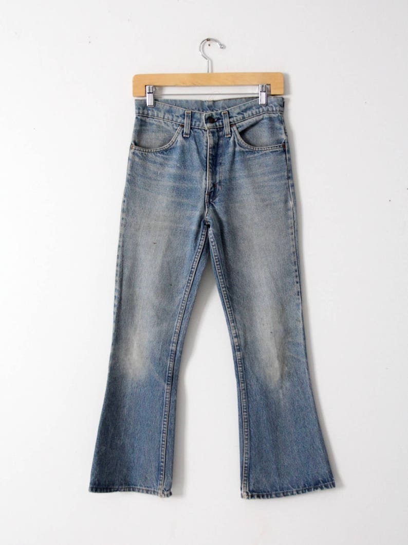 1970s Levis 646 jeans vintage high waist crop flare denim 29 | Etsy