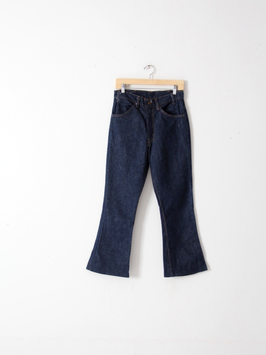 Buy 1970s Levis Crop Jeans, Vintage 646 Dark Wash High Waist Jeans