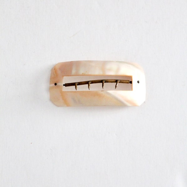 vintage mother of pearl hair brooch clip