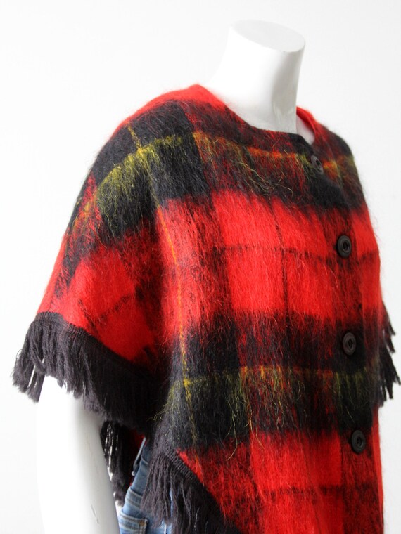 vintage plaid mohair sweater - image 7