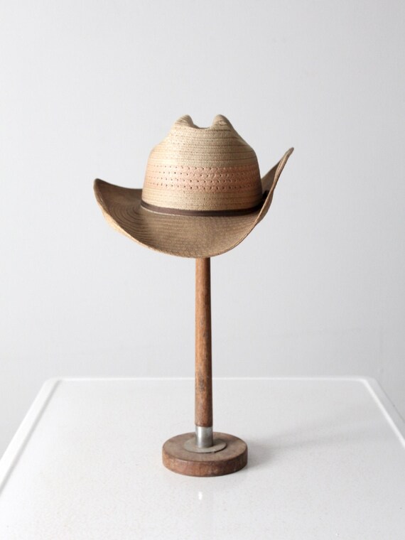 vintage straw cowboy hat