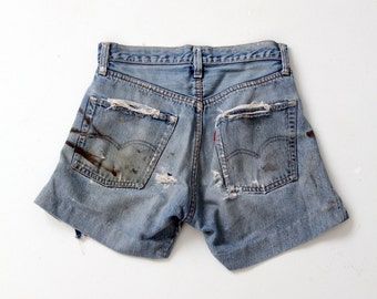 Vintage Levis Single Stitch Big E Shorts, Denim Cut Offs Vintage Levis Single Stitch Big E Shorts, Denim Cut Offs