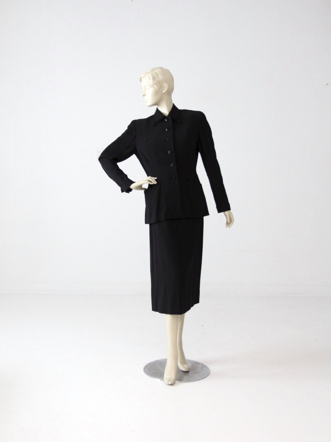 1950s Gucci Women's Suit Vintage Black Skirt Suit - Etsy