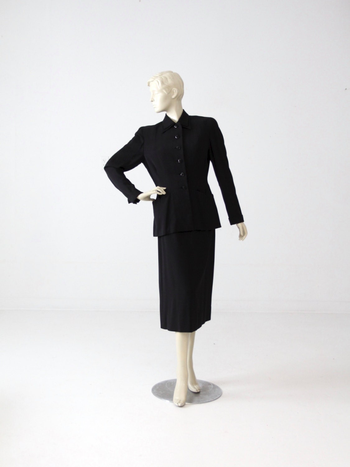 1950s Gucci Women's Suit Vintage Black Skirt Suit - Etsy Ireland