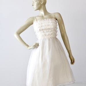 vintage 60s Saks Fifth Avenue white fit and flare dress