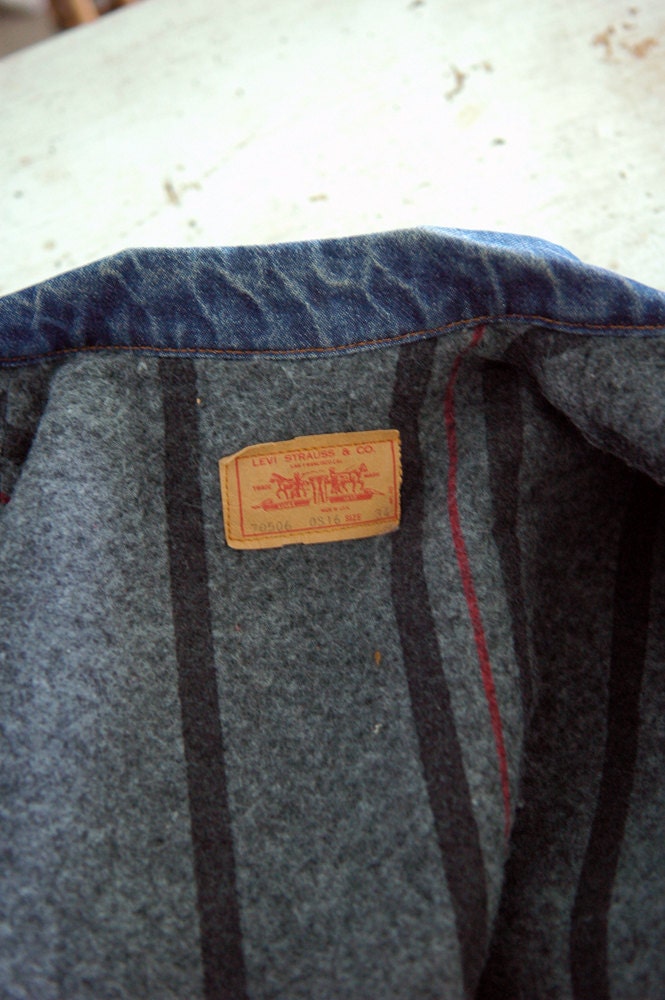 1970s Levis Denim Jacket Vintage Blanket Lined Jacket - Etsy