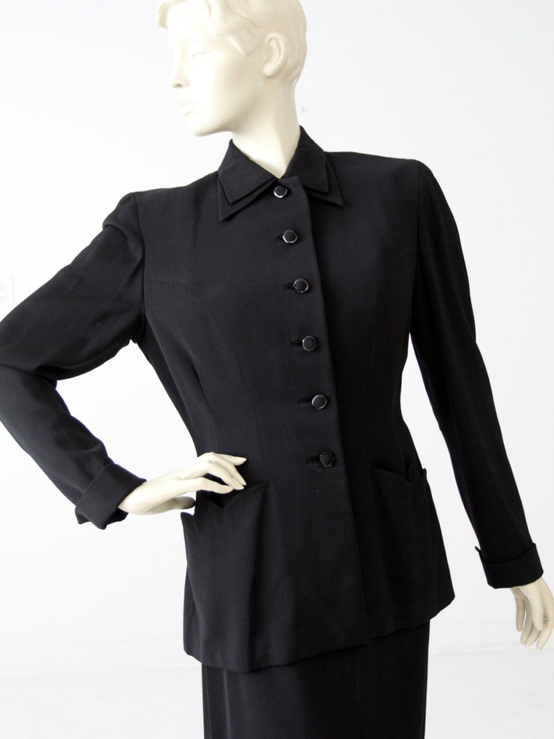 1950s Gucci Women's Suit Vintage Black Skirt Suit - Etsy