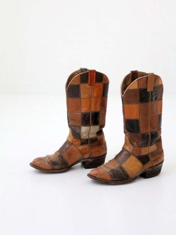 1970s Laramie leather boots,  hippie cowboy boots - image 1