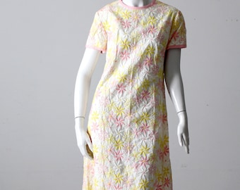vintage 60s floral short sleeve dress by L'Aiglon