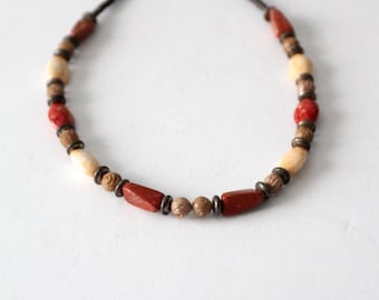 vintage boho beaded necklace