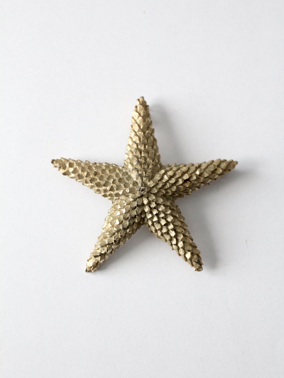 1960s star brooch, starfish pendant