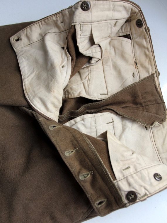 vintage wool army pants, military trousers - image 5