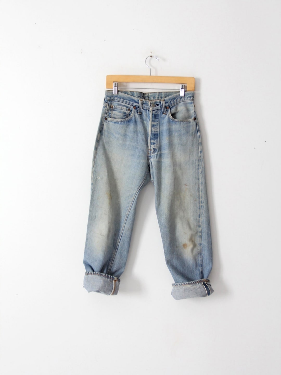 Vintage Levis 501 Selvedge Jeans, Red Line Single Stitch Vintage Levis 501 Selvedge Jeans, Red Line Single Stitch