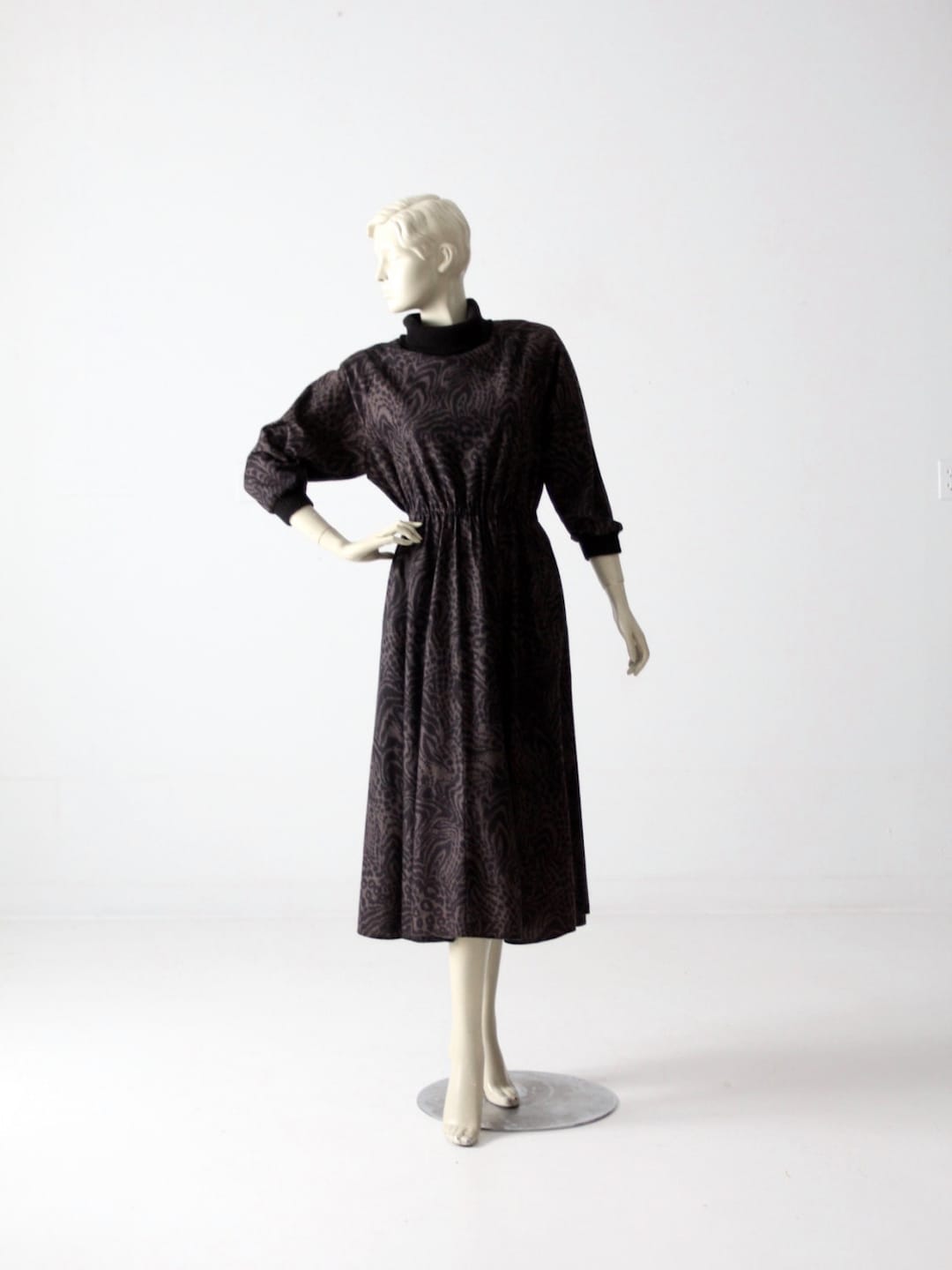 70's Animal Print Maxi Dress by Fashions By Marilyn Ny