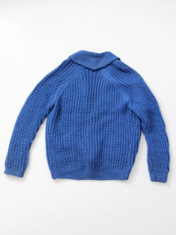 hand-knit vintage cardigan, chunky knit sweater - image 5