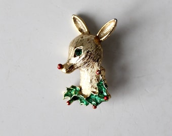 vintage 60s Gerry's reindeer brooch