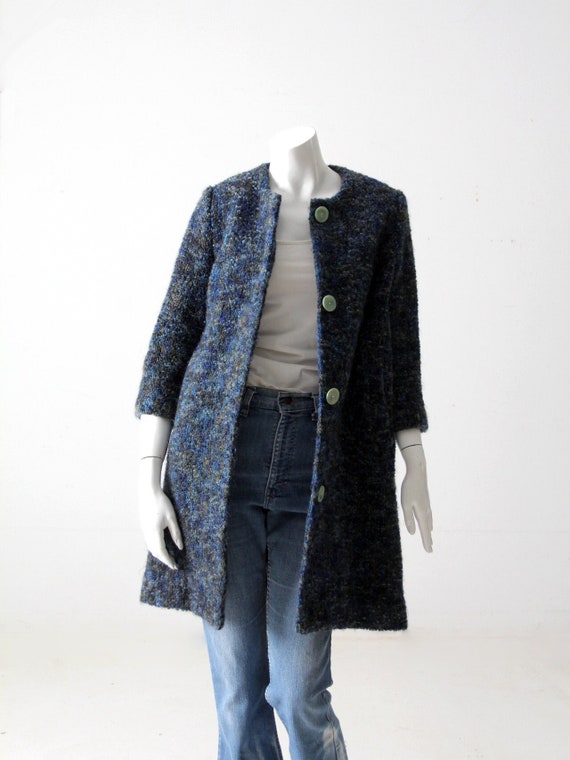 vintage 60s tweed coat - image 1