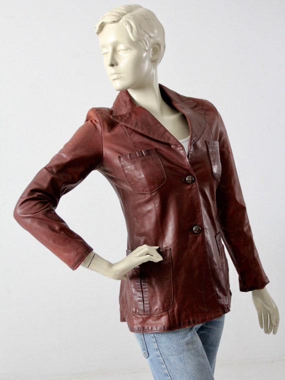 1970s Crae Carlyle leather jacket - image 5