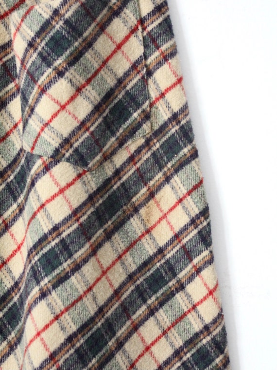 vintage plaid fitted a-line long skirt xs - image 4