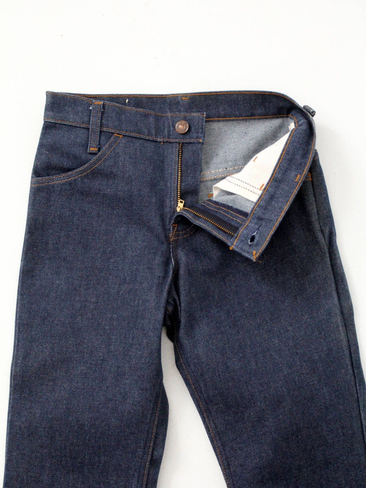 お*ん様 VINTAGE LEVI'S 684 DENIM BELLBOTTOM 1970s Levis 684 Bell Bottom Jeans: Vintage Dark Wash Denim